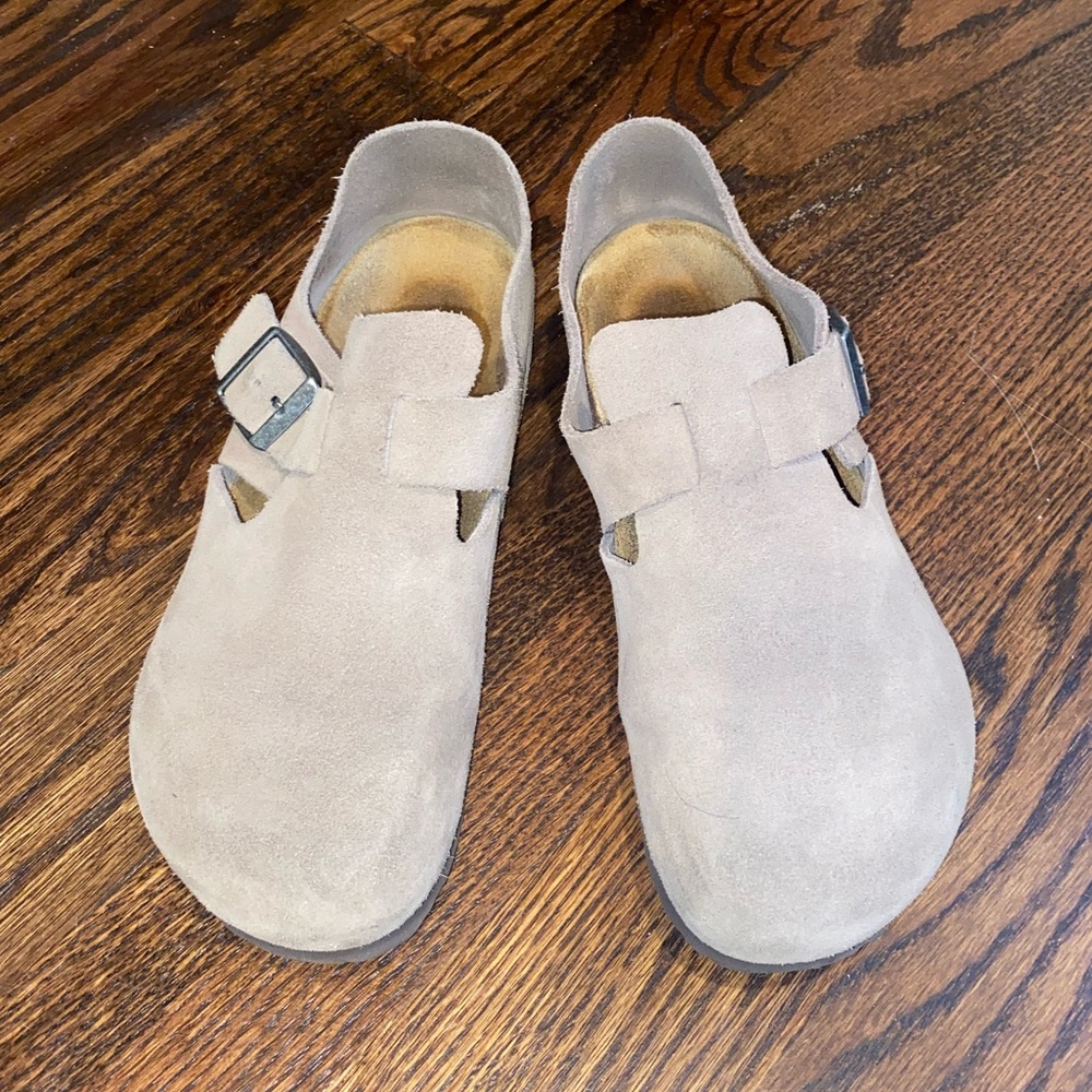 Birkenstock Taupe London Shoe Boston Size 38